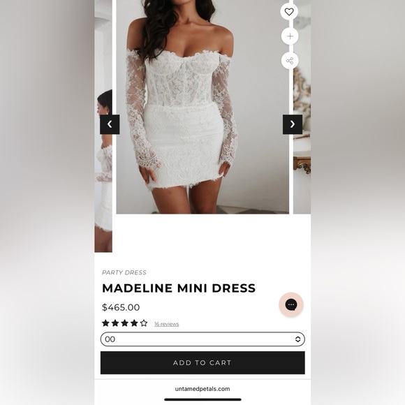 Untamed Petals Madeline Mini Dress - Picture 1 of 6